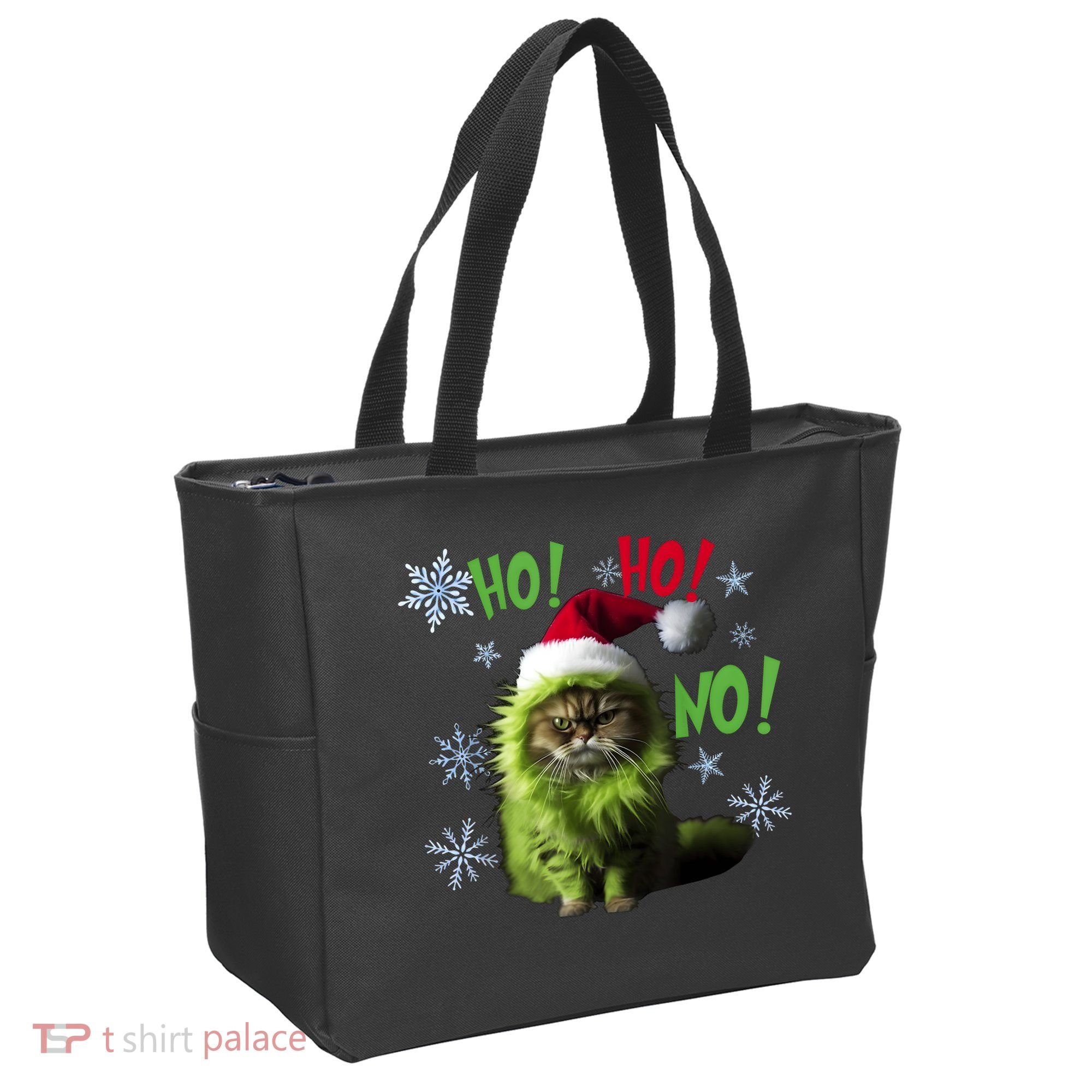 Ho Ho No Funny Bad Cat Christmas Tote Bag