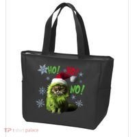 Ho Ho No Funny Bad Cat Christmas Tote Bag thumb 3