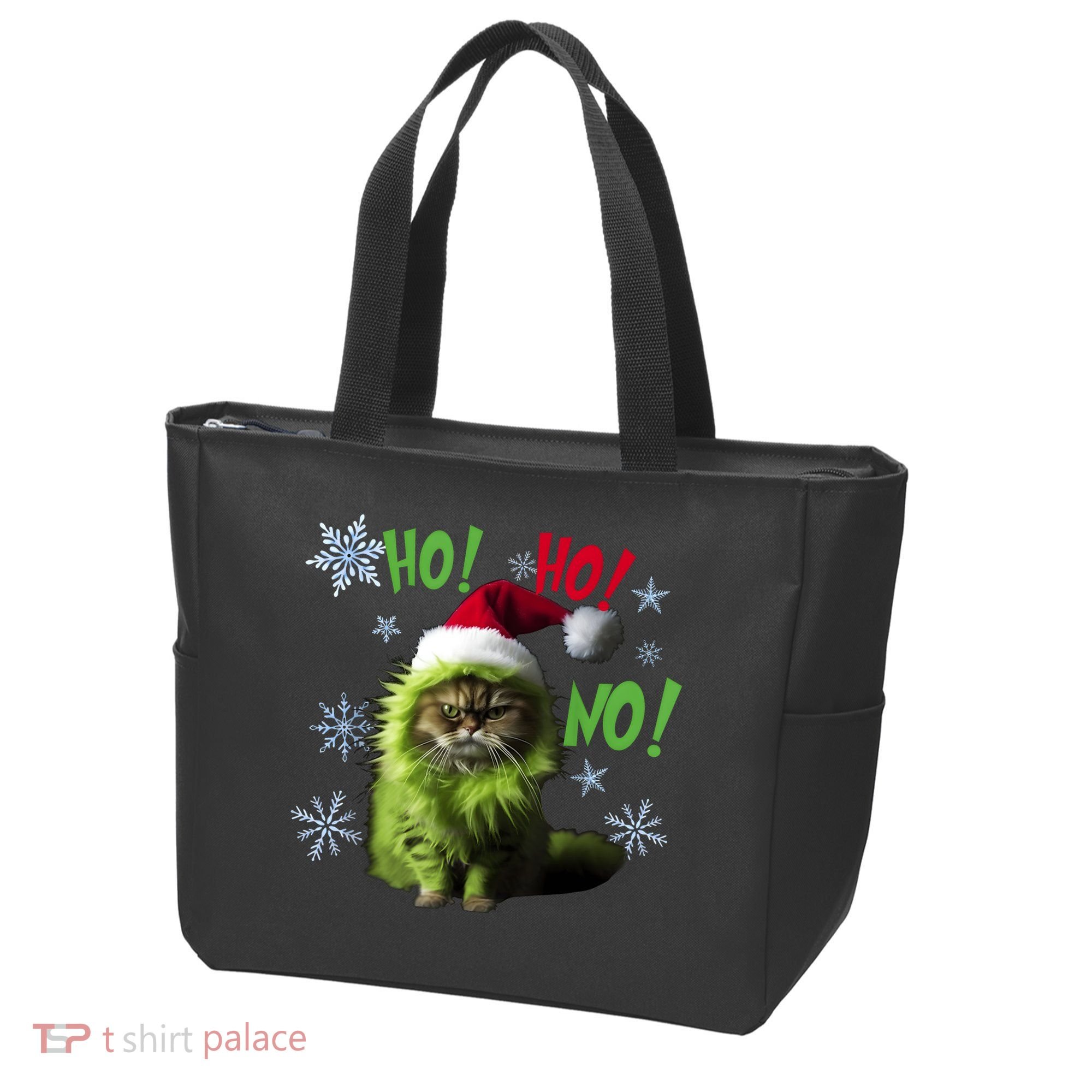 Ho Ho No Funny Bad Cat Christmas Tote Bag