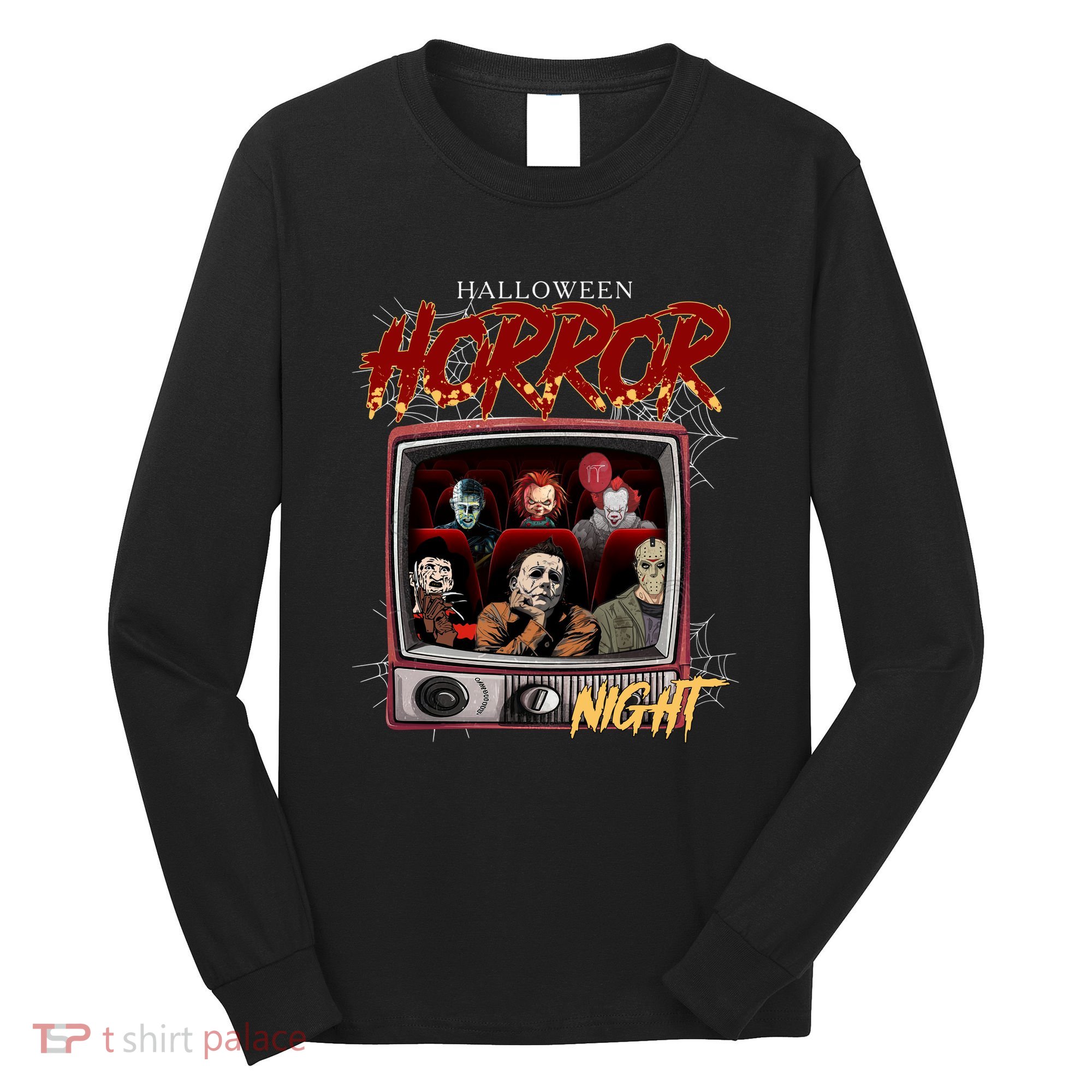 Halloween Horror Nights Movie Characters Halloween Scary Movies= Long Sleeve Shirt