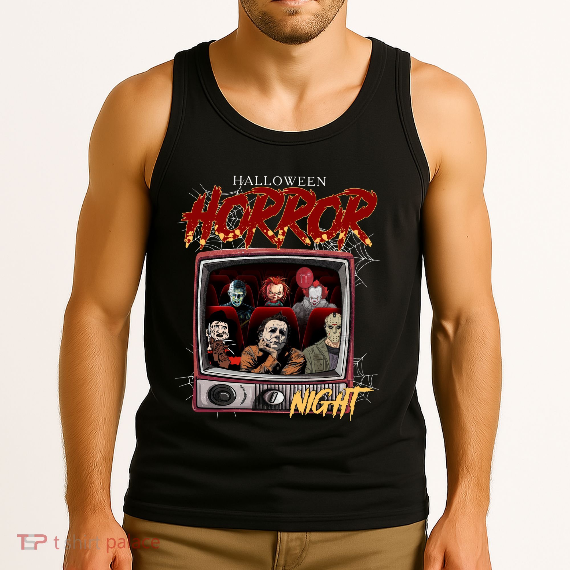 Halloween Horror Nights Movie Characters Halloween Scary Movies= Tank Top