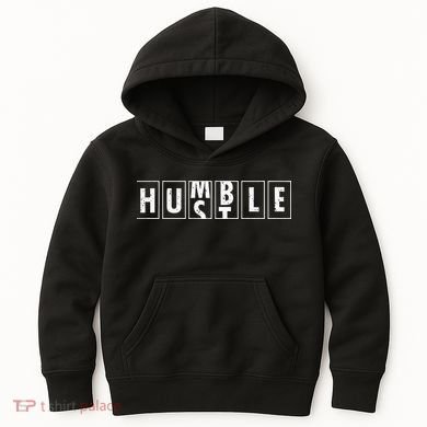 Humble Hustle Odometer Style Graphic Design Kids Hoodie