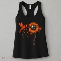 Hummingbird Holding Orange Ribbon Kidney Cancer Awareness Women's Tank Top thumb 3