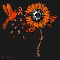 Hummingbird Holding Orange Ribbon Kidney Cancer Awareness Kids Long Sleeve Shirt thumb 2