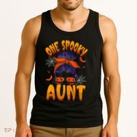 Happy Halloween One Spooky Aunt Tank Top thumb 3