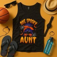 Happy Halloween One Spooky Aunt Tank Top thumb 4