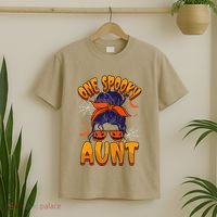 Happy Halloween One Spooky Aunt T-Shirt thumb 2