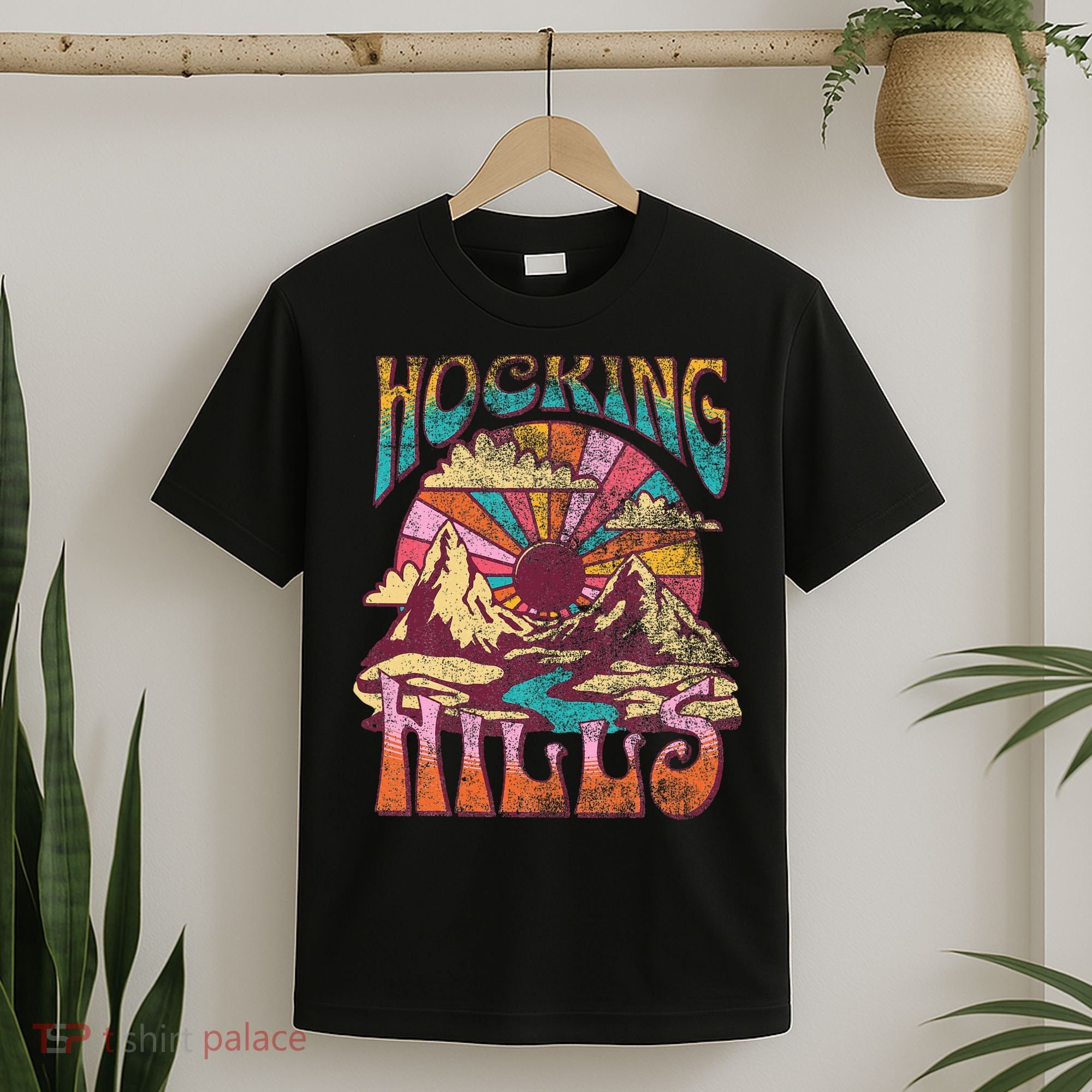 Hocking Hills Ohio Nature Hiking Mountains Outdoors Vintage T-Shirt