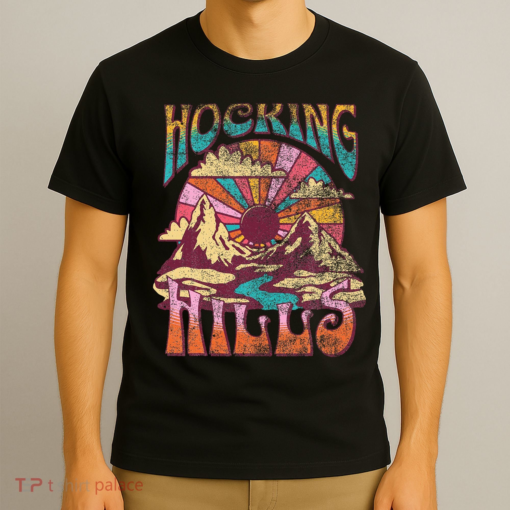 Hocking Hills Ohio Nature Hiking Mountains Outdoors Vintage T-Shirt