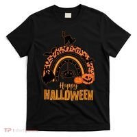 Happy Halloween Orange Patterned Rainbow T-Shirt thumb 0