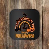 Happy Halloween Orange Patterned Rainbow Coaster thumb 0