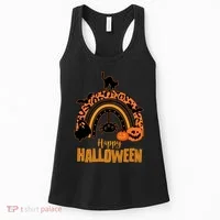 Happy Halloween Orange Patterned Rainbow Women's Tank Top thumb 0