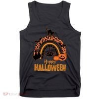 Happy Halloween Orange Patterned Rainbow Tank Top thumb 0