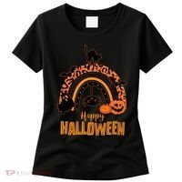 Happy Halloween Orange Patterned Rainbow Women's T-Shirt thumb 0