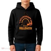 Happy Halloween Orange Patterned Rainbow Kids Hoodie thumb 4