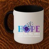 Hope Hold On Pain Ends Suicide Prevention Awareness Graphic Cool Gift Coffee Mug thumb 2