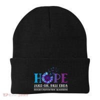 Hope Hold On Pain Ends Suicide Prevention Awareness Graphic Cool Gift Beanie thumb 0