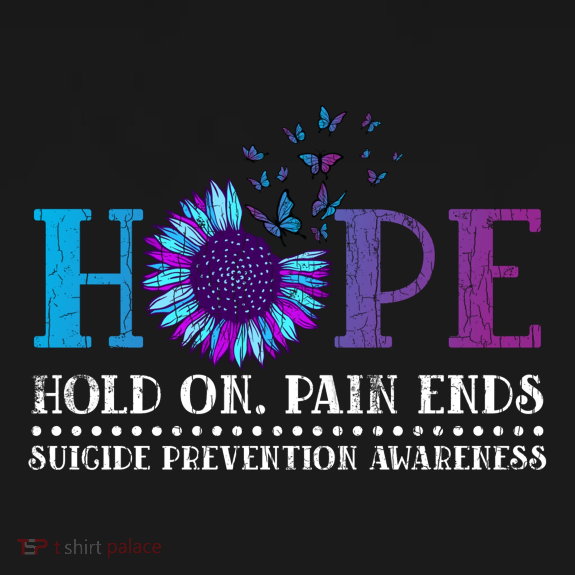 Hope Hold On Pain Ends Suicide Prevention Awareness Graphic Cool Gift Women's Hoodie