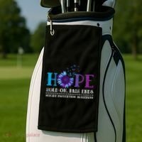 Hope Hold On Pain Ends Suicide Prevention Awareness Graphic Cool Gift Golf Towel thumb 2