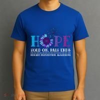 Hope Hold On Pain Ends Suicide Prevention Awareness Graphic Cool Gift T-Shirt thumb 3