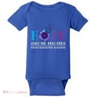 Hope Hold On Pain Ends Suicide Prevention Awareness Graphic Cool Gift Baby Bodysuit thumb 0