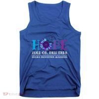 Hope Hold On Pain Ends Suicide Prevention Awareness Graphic Cool Gift Tank Top thumb 0