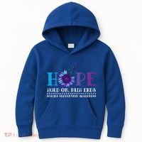 Hope Hold On Pain Ends Suicide Prevention Awareness Graphic Cool Gift Kids Hoodie thumb 0
