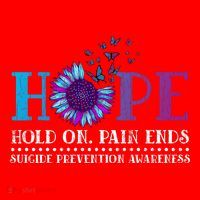 Hope Hold On Pain Ends Suicide Prevention Awareness Graphic Cool Gift Santa Hat thumb 1