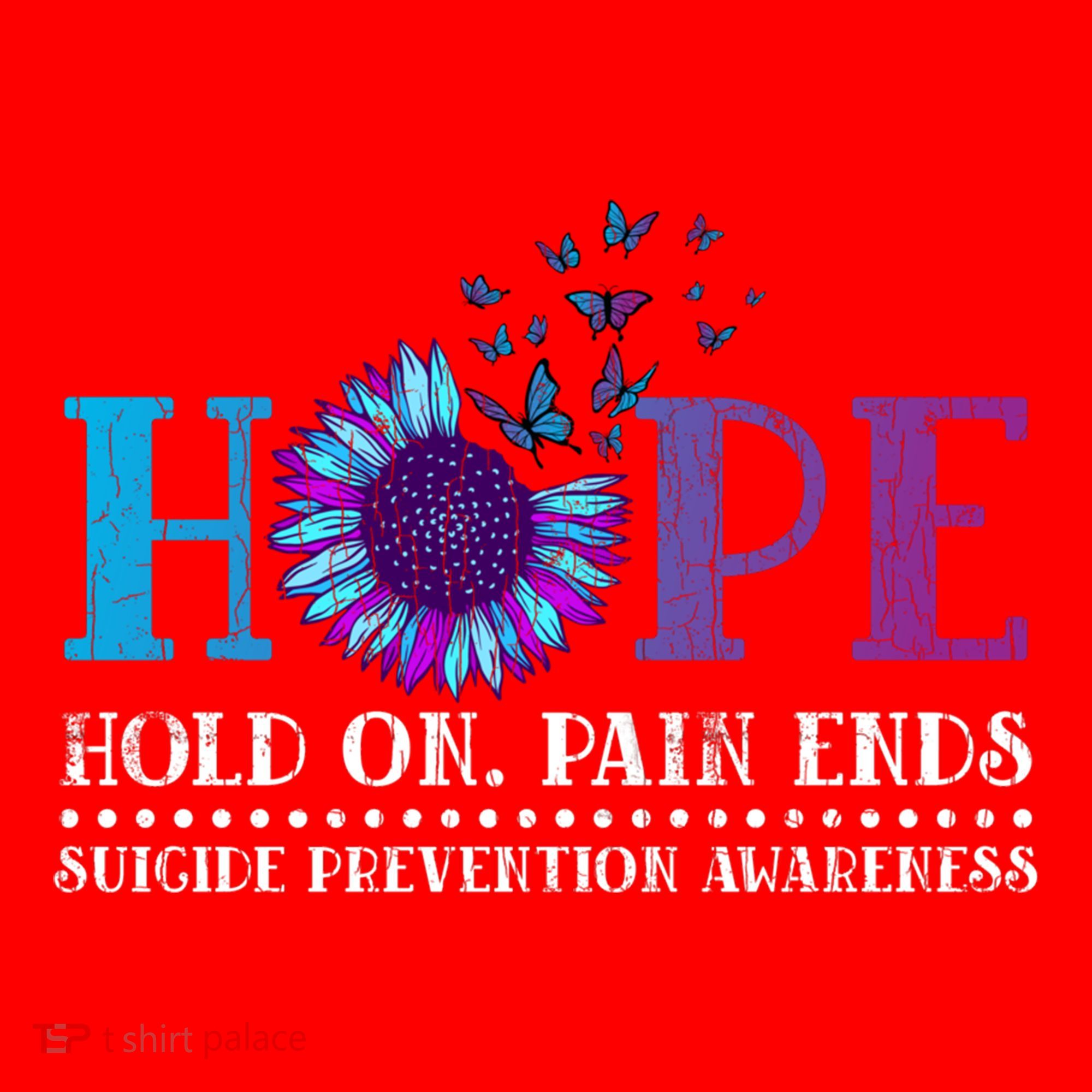 Hope Hold On Pain Ends Suicide Prevention Awareness Graphic Cool Gift Santa Hat
