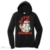 Hippie Holidays Peace Love Christmas Santa Claus Pajamas Funny Gift Women's Hoodie thumb 0