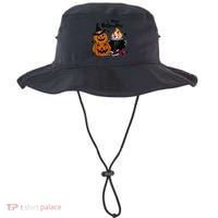 Happy Halloween Potluck Pumpkin Witch Spooky Graphic Plus Size Party Bucket Hat thumb 0