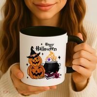 Happy Halloween Potluck Pumpkin Witch Spooky Graphic Plus Size Party Coffee Mug thumb 3