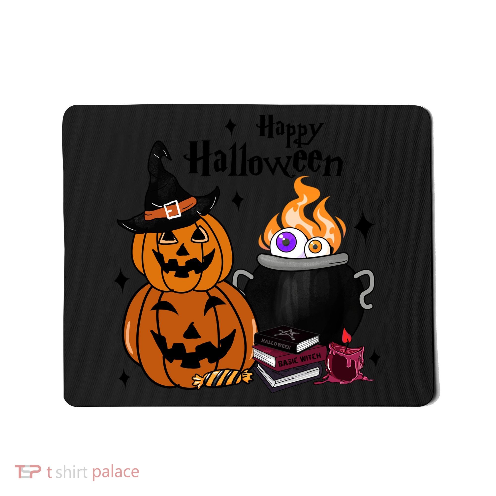 Happy Halloween Potluck Pumpkin Witch Spooky Graphic Plus Size Party Mousepad