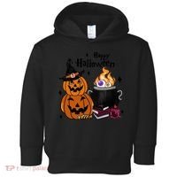 Happy Halloween Potluck Pumpkin Witch Spooky Graphic Plus Size Party Toddler Hoodie thumb 0