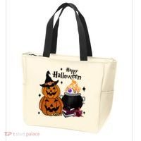Happy Halloween Potluck Pumpkin Witch Spooky Graphic Plus Size Party Tote Bag thumb 3
