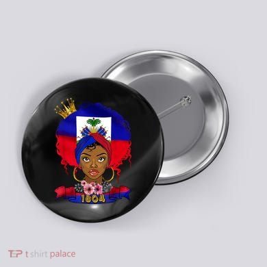 Haitian Haiti Patriotism Roots Heritage Button