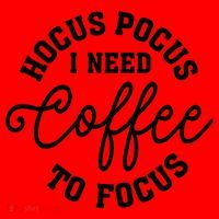 Halloween Hocus Pocus I Need Coffee To Focus Santa Hat thumb 1