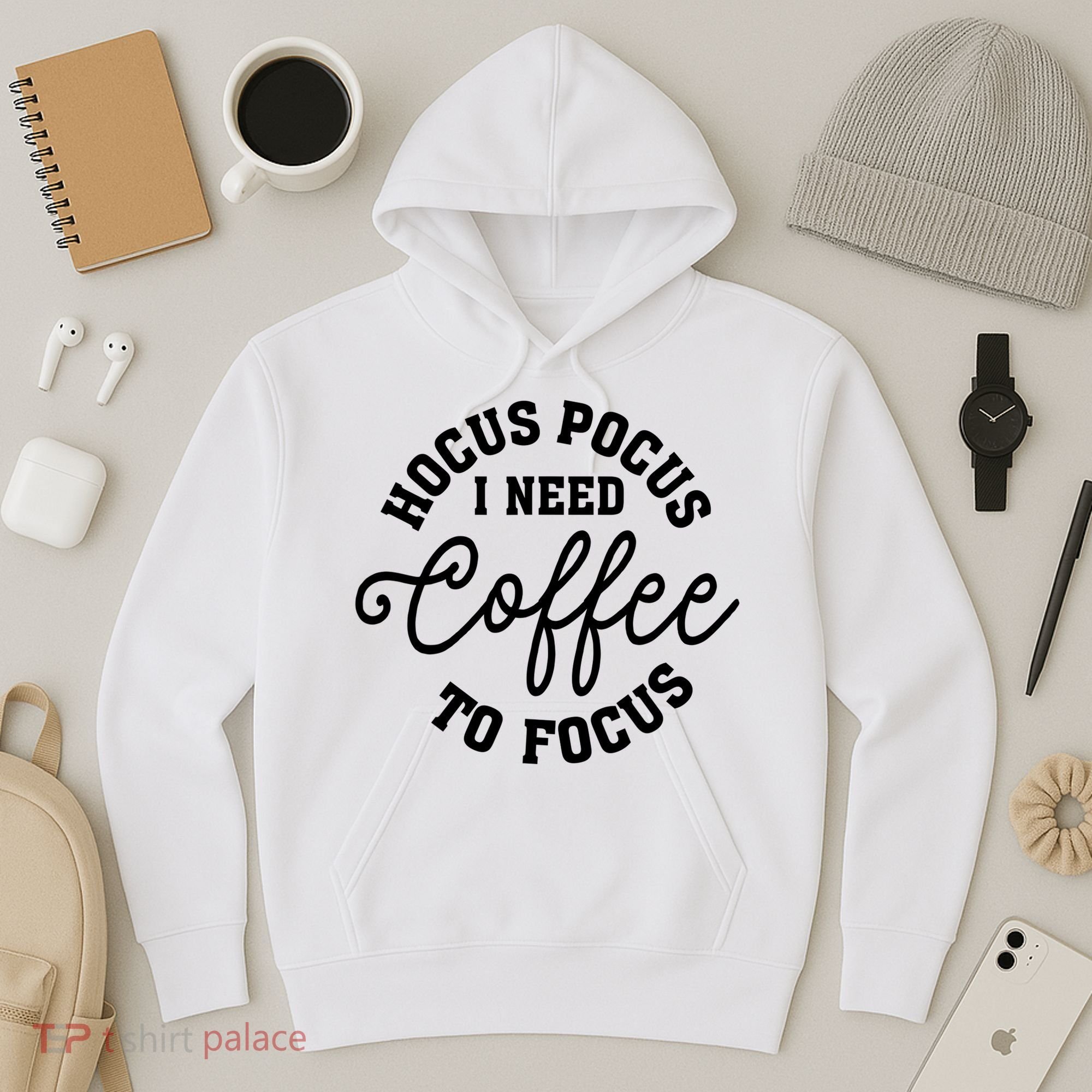 Halloween Hocus Pocus I Need Coffee To Focus Hoodie