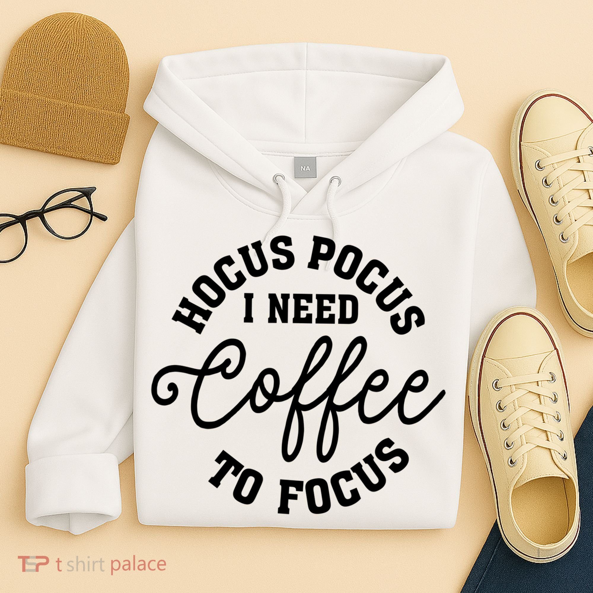 Halloween Hocus Pocus I Need Coffee To Focus Hoodie