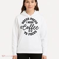 Halloween Hocus Pocus I Need Coffee To Focus Hoodie thumb 5