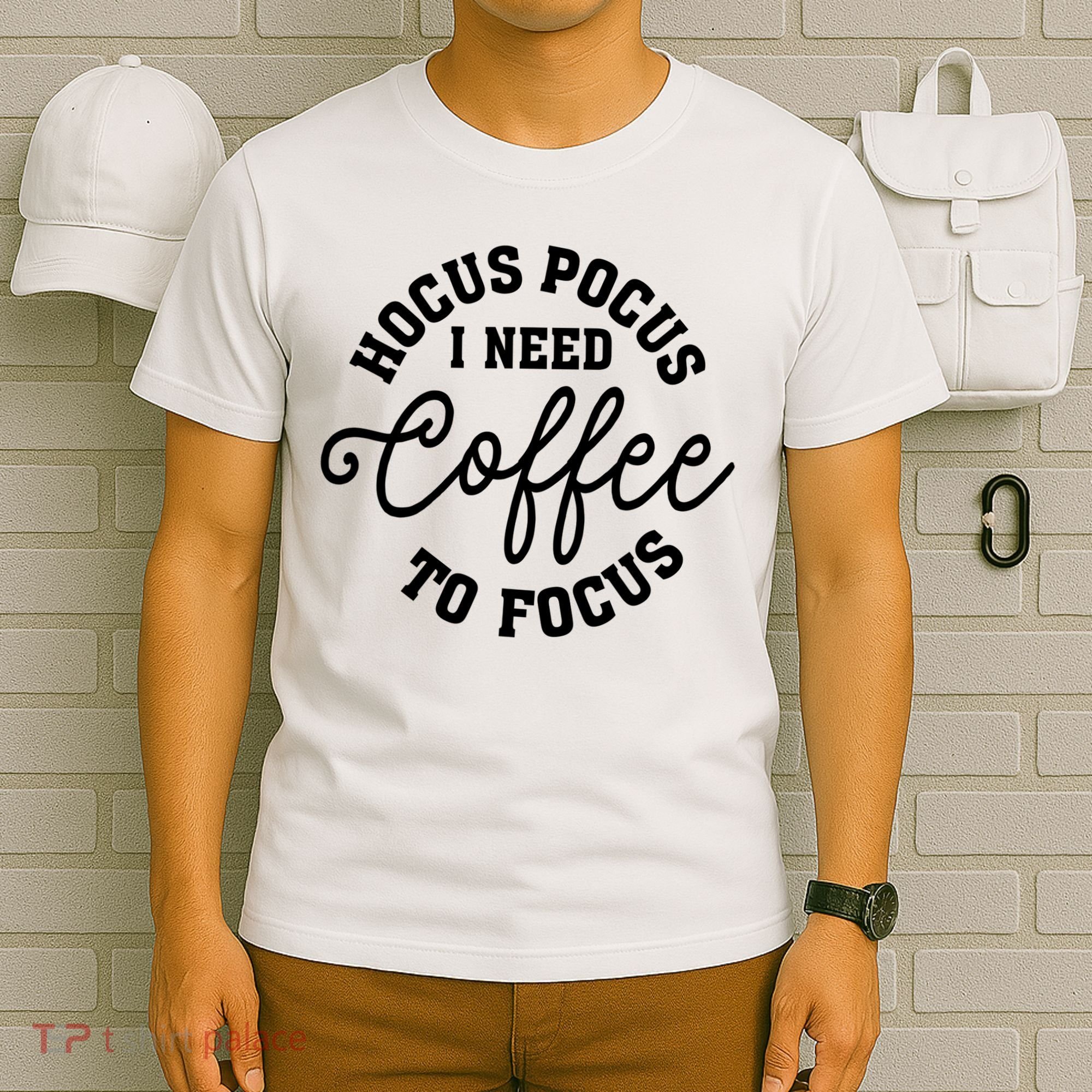 Halloween Hocus Pocus I Need Coffee To Focus T-Shirt