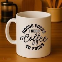 Halloween Hocus Pocus I Need Coffee To Focus Coffee Mug thumb 4