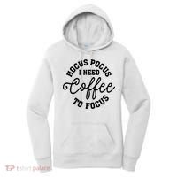 Halloween Hocus Pocus I Need Coffee To Focus Women's Hoodie thumb 0