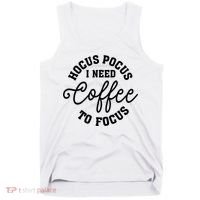 Halloween Hocus Pocus I Need Coffee To Focus Tank Top thumb 0