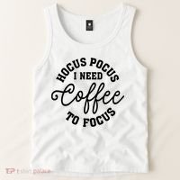 Halloween Hocus Pocus I Need Coffee To Focus Tank Top thumb 2