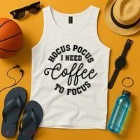 Halloween Hocus Pocus I Need Coffee To Focus Tank Top thumb 4