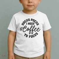 Halloween Hocus Pocus I Need Coffee To Focus Toddler T-Shirt thumb 2