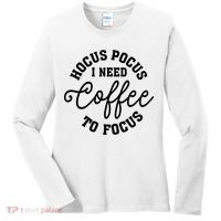 Halloween Hocus Pocus I Need Coffee To Focus Women's Long Sleeve Shirt thumb 0