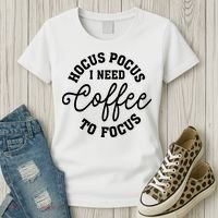 Halloween Hocus Pocus I Need Coffee To Focus Women's T-Shirt thumb 3