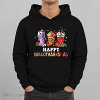 Happy Hallothanksmas Pumpkin Spice Cups Hoodie thumb 0